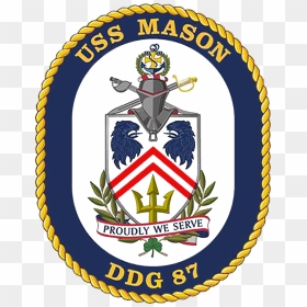 Uss Mason Ddg-87 Crest - Uss Carter Hall Lsd 50 Crest, HD Png Download - mason logo png