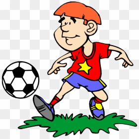 Soccer Player Kicking The Ball - Clip Art Play Soccer, HD Png Download - soccer players png