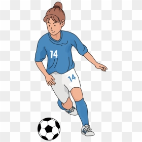 Soccer Player - Kick American Football, HD Png Download - soccer players png