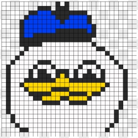 Uncle Dolan Perler Bead Pattern / Bead Sprite - Cute Simple Pixel Art, HD Png Download - gooby png