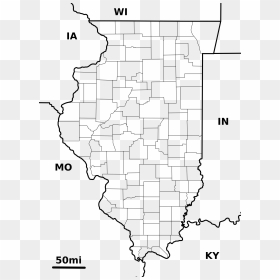Illinois Outline Png - Outline Map Of Illinois, Transparent Png - kentucky outline png