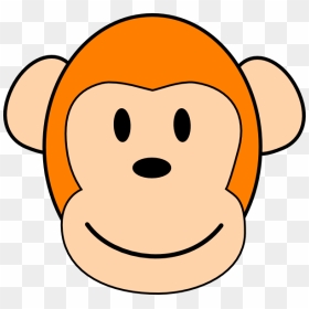 Orange Monkey Clip Art At Clkercom Vector Online Royalty - Monkey Face Clipart Orange, HD Png Download - monkey head png
