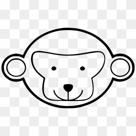 Monkey - Line Art, HD Png Download - monkey head png