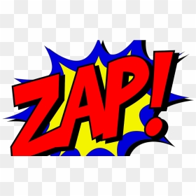 Zap Comic Clipart , Png Download - Superhero Comic Book Writing, Transparent Png - pop art comic onomatopeyas png