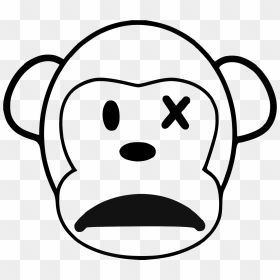 Printable Monkey Face Template, HD Png Download - monkey head png
