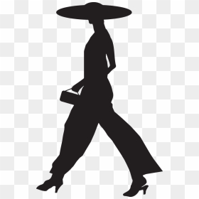 Transparent Founding Fathers Clipart - Women With A Hat Silhouette, HD Png Download - african american walking png