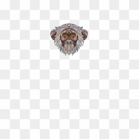 Monkey Head Traditional Colorfull - Jaguar, HD Png Download - monkey head png