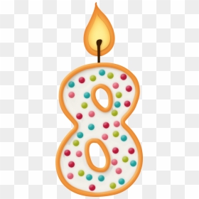 B Wish Birthdays, Clip Art - Birthday Candle 8 Png, Transparent Png - shopkins wishes png