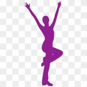 Jumping Dancer Silhouette - Silhouette, HD Png Download - people dancing silhouette png