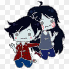 Adventure Time And Marshall Lee Image - Chibi, HD Png Download - marceline png