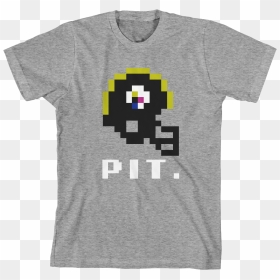 Steelers Tecmo Super Bowl Helmet Shirt - Steelers 8 Bit Shirt, HD Png Download - steelers helmet png