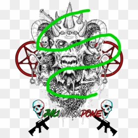 Dethklok Facebones, HD Png Download - uchiha crest png