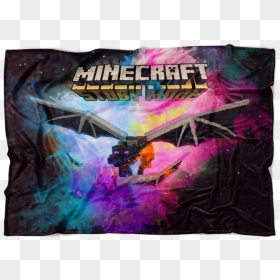 Minecraft Fleece Blanket Ender Dragon Color Festival - Ender Dragon Minecraft, HD Png Download - enderdragon png