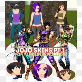 Clipart Resolution 800*900 - Jojo's Bizarre Adventure Yandere Sim, HD Png Download - jojo bizarre adventure png