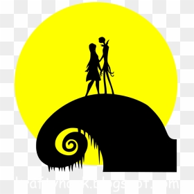 Movies, Personal Use, Nightmarebeforechristmas Silhouette - Jack And Sally Silhouette, HD Png Download - nightmare before christmas sally png