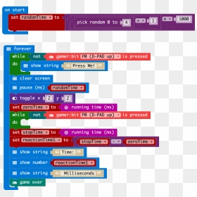 Code To Note - Microbit Reaction Time Game, HD Png Download - d pad png