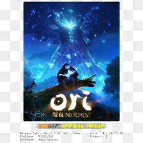Ori And The Blind Forest Box Art, HD Png Download - ori and the blind forest png