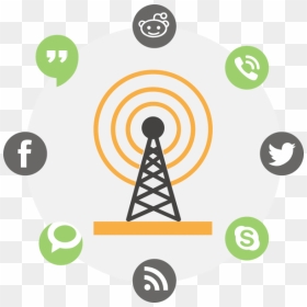 Telecommunications Tower - Circle, HD Png Download - iot icon png