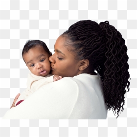 Image Of A Mom Holding Her Baby And Kissing Him On - Mother And Baby Hair Png, Transparent Png - lil pump dreads png