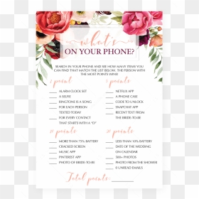 Unique Bridal Shower Game What"s On Your Phone By Littlesizzle"  - Bridal Shower Game Whats In Your Phone, HD Png Download - calendar emoji png
