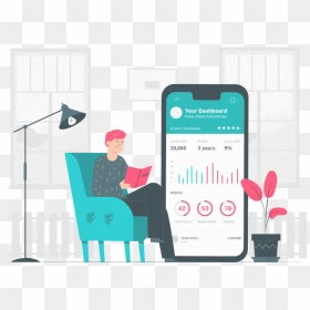 Chilling At Home Illustration, HD Png Download - banner graphic png