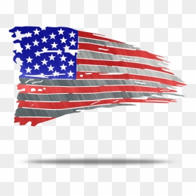 Transparent Clip Art Us Flags - Thin Blue Line Flag Transparent Background, HD Png Download - tattered american flag png