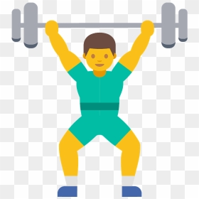 Man Lifting Weights Emoji Clipart - Lifting Png, Transparent Png - lifting png