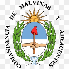 Escudo De La Comandancia De Las Islas Malvinas - Coat Of Arms Of Argentina, HD Png Download - laureles png