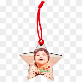 Ornamento Stella In Legno Con Foto, HD Png Download - ornamento png