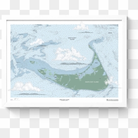 Rkr Nantucket Nautical Map Art Print Frame White, HD Png Download - nautical frame png