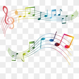 Colorful Music Notes Png, Transparent Png - trompetas png