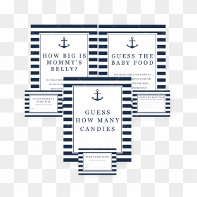 Nautical Baby Shower Guessing Game Sign And Cards Printables - Style, HD Png Download - nautical frame png