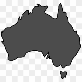 Australia Map Blacked - Apple Production In Australia, HD Png Download - australia map png