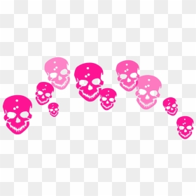 Calavera, Overlay, And Pink Image - Crown Of Skull Emojis, HD Png Download - calaveras png
