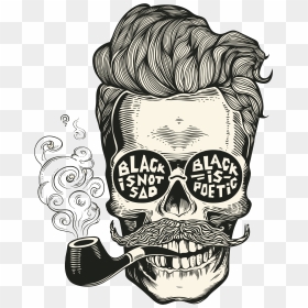 Collection Of Free It Drawing Hipster Download On Ui - Skull Silhouette, HD Png Download - calaveras png