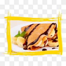 Conheça Nosso Delicioso Buffet De Crepes - Crepes De Chocolate Y Platano, HD Png Download - crepes png