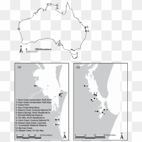 Sandy Bay Australia Map, HD Png Download - australia map png