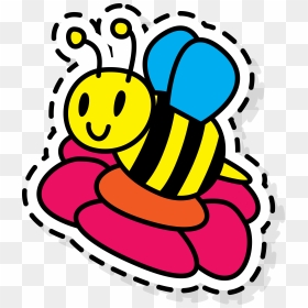 Apidae Clip Art Color Bee Sticker Transprent - Honey Bee Colour, HD Png Download - abeja png