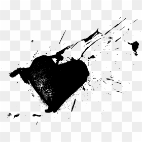 #ftestickers #heart #grunge #paint #drops #splash #stamp - Transparent Paint Splatter Heart Png, Png Download - grunge heart png