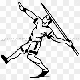 Javelin Thrower Production Ready Artwork For T - Javelin Throw Clipart Black And White, HD Png Download - javelin png