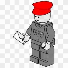 Mail, People, Man, Cartoon, Postman, Coloring, Town - Lego Clip Art, HD Png Download - mailman png