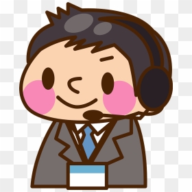 Male Announcer Reporter Clipart - ヘッド セット イラスト 無料, HD Png Download - reporter png