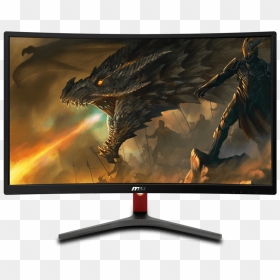Msi Optix G241vc Full Hd 23.6 Curved Led Gaming Monitor, HD Png Download - pc monitor png