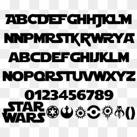 R2d2 In Star Wars Font, HD Png Download - vhv