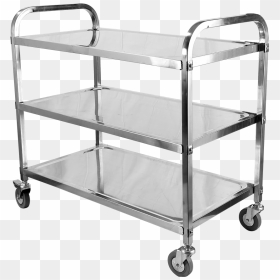 Stainless Steel 3 Tiers Trolley , Png Download - Ss House Keeping Trolley, Transparent Png - trolley png