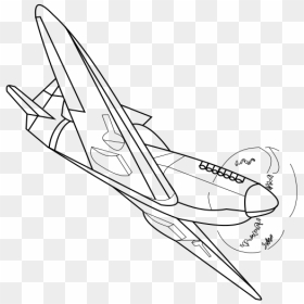 Ww2 Fighter Plane - Ww2 Fighter Plane Drawing, HD Png Download - ww2 plane png