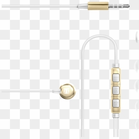 Pro Earphones With In Line Microphone And Remote Control - Headphones, HD Png Download - microphone cord png