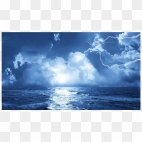 Storm At Sea Sky, HD Png Download - lightning storm png