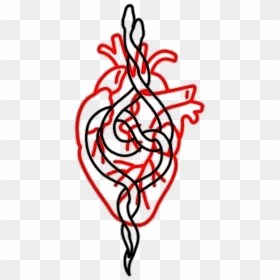 #tattoo #tattoos #heart #grunge #red #redgrunge #aesthetic - Tattoo Aesthetic Png Dragon, Transparent Png - red grunge png
