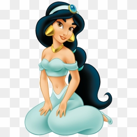 Disney Princess Cartoon Jasmine, HD Png Download - sitting down png